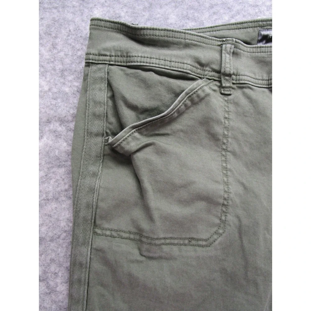 Torrid Jeans Womens 20 green Stretch Denim roll up snap‎ ankle pre-owned